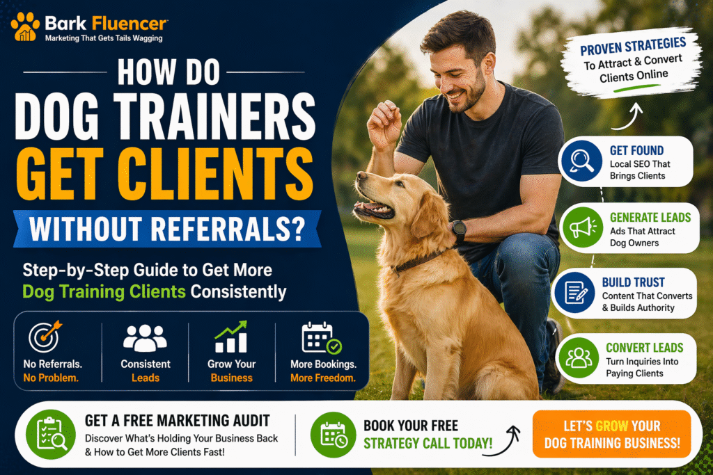 how dog trainers get clients online marketing strategy