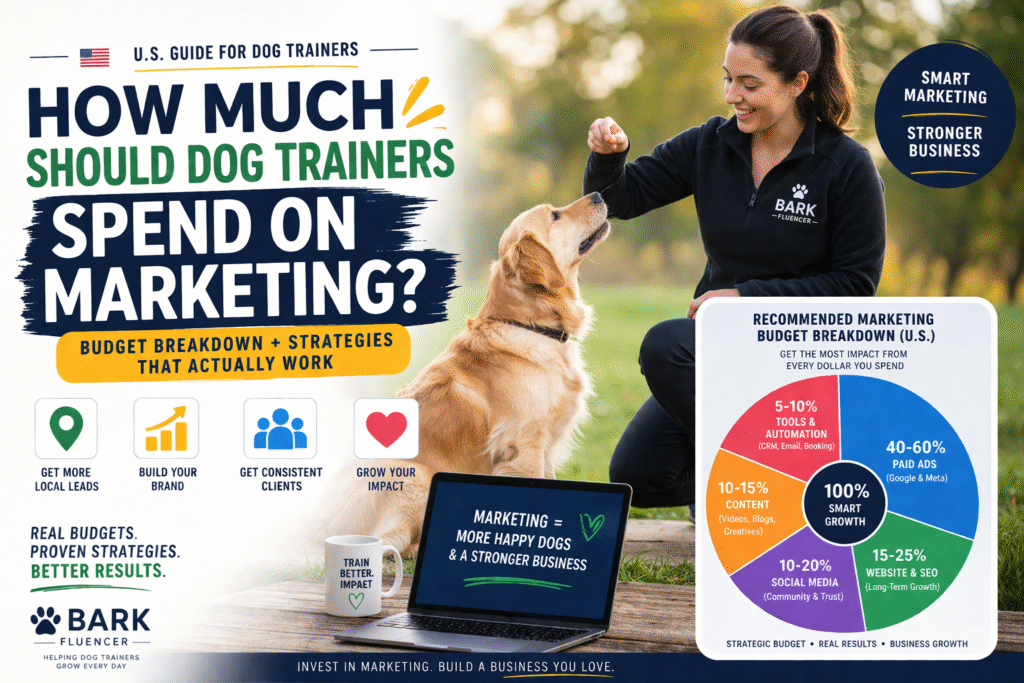 dog training marketing cost budget breakdown USA