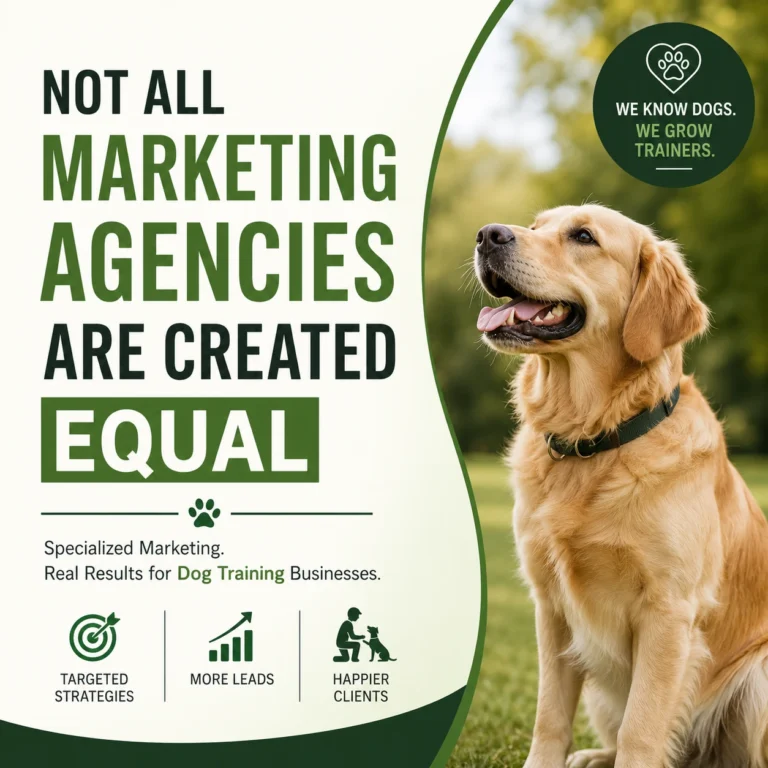 Discover how a specialized dog marketing agency helps dog trainers